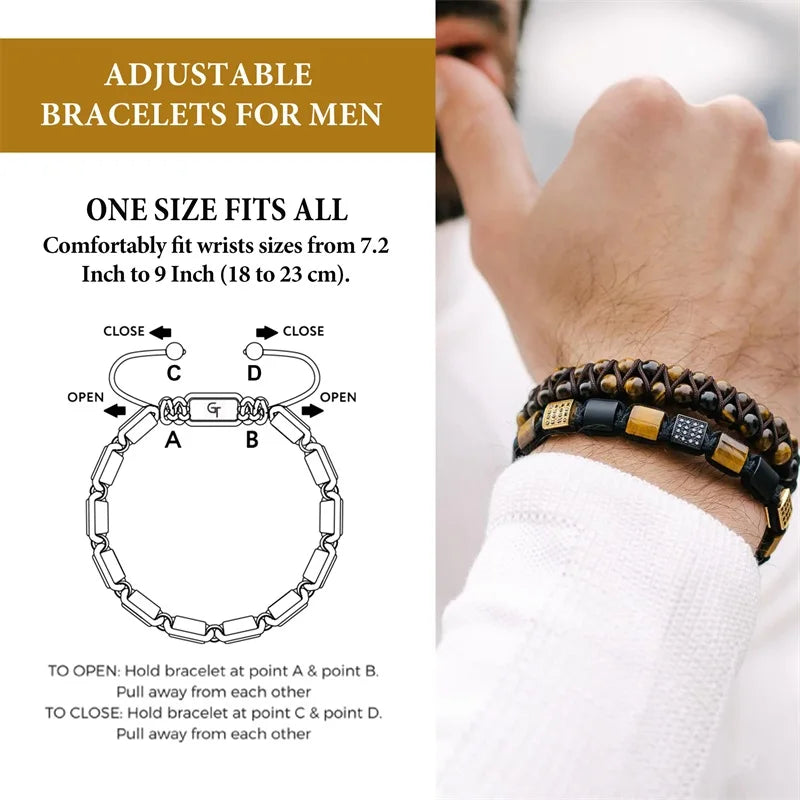 tiger eye beaded bracelet