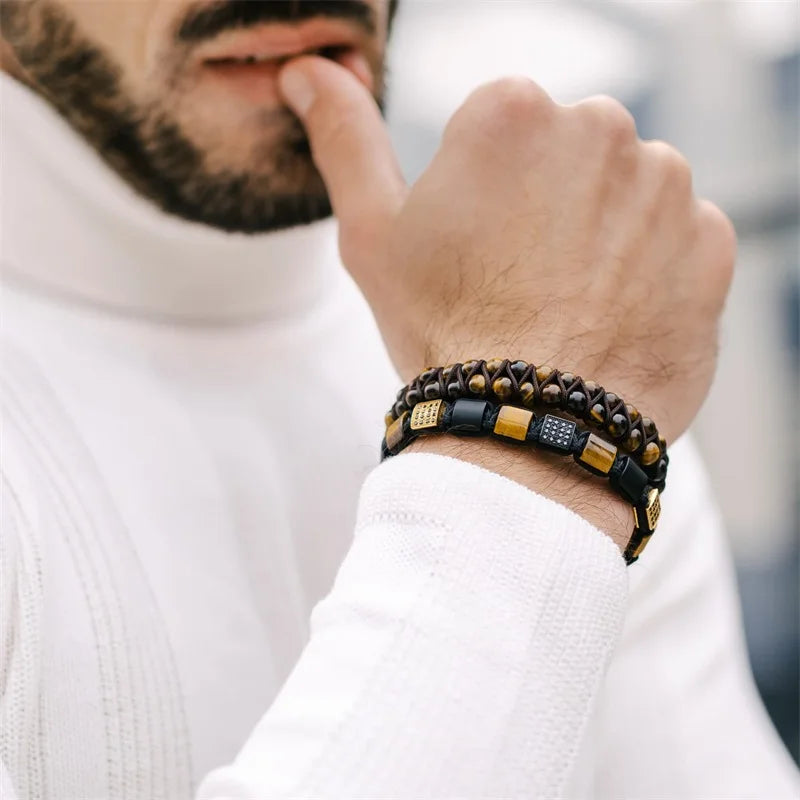 tiger eye beaded bracelet