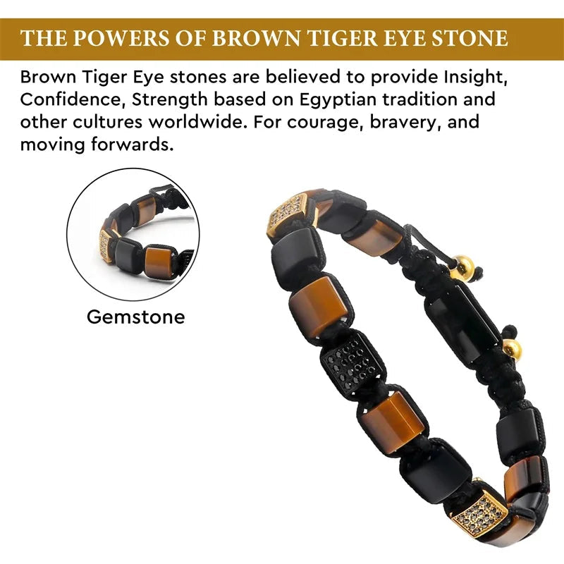 tiger eye beaded bracelet