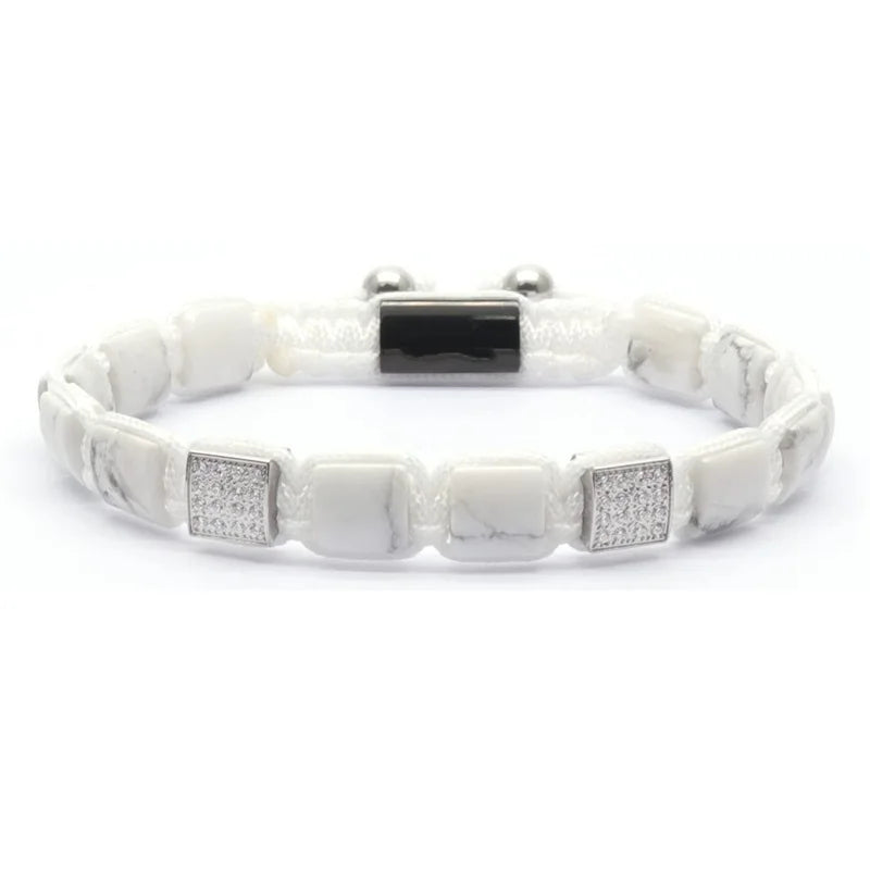 White beaded bracelet